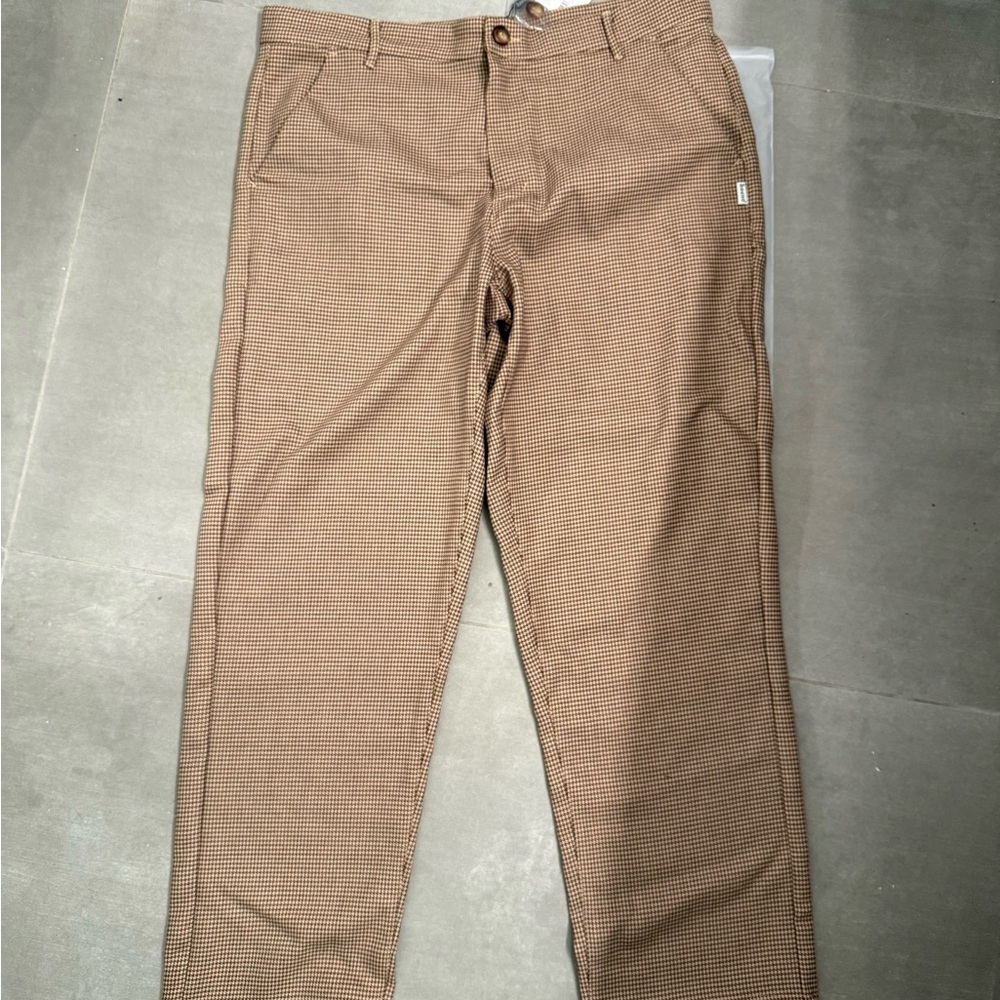 Men's Brown Checkered Pants
